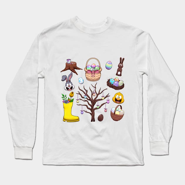 Easter Elements Long Sleeve T-Shirt by TheMaskedTooner